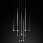 Aquitaine Faceted Cluster Round Chandelier 24"