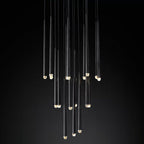 Aquitaine Faceted Cluster Round Chandelier 30"