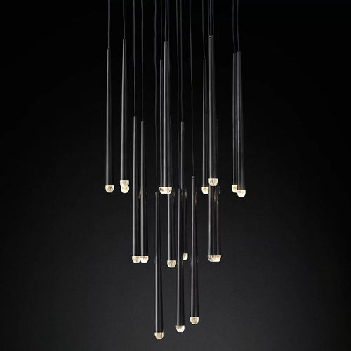 Aquitaine Faceted Cluster Round Chandelier 30"