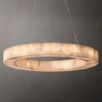 Rivage Veined Alabaster Round Chandelier 31"