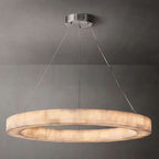 Rivage Veined Alabaster Round Chandelier 40"