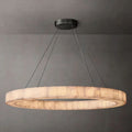 Rivage Veined Alabaster Round Chandelier 60"