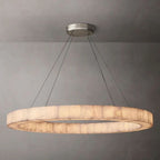 Rivage Veined Alabaster Round Chandelier 60"