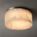 Rivage Veined Alabaster Round Flush Mount