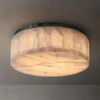 Rivage Veined Alabaster Round Flush Mount