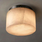 Rivage Veined Alabaster Round Flush Mount