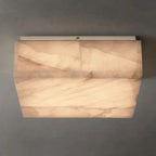Rivage Veined Alabaster Square Flush Mount
