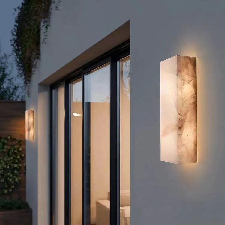 Rivage Veined Alabaster Wall Sconce