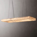 Rivage Veined Alabaster Rectangular Chandelier 54"