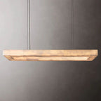 Rivage Veined Alabaster Rectangular Chandelier 54"