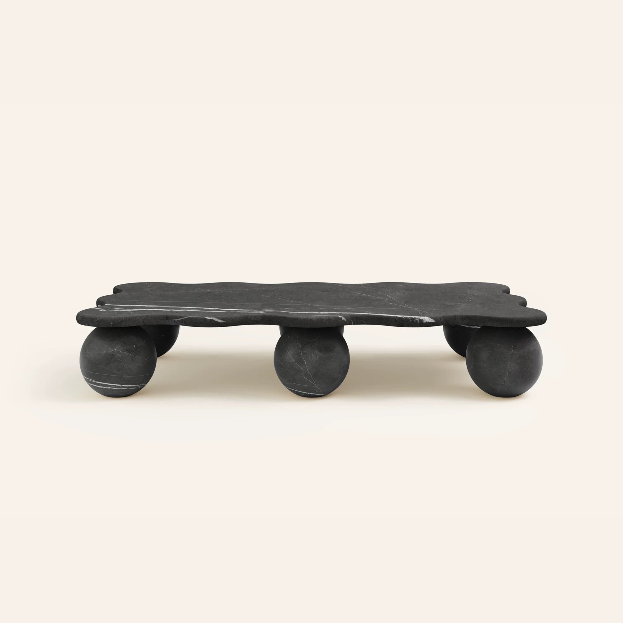 Rectangular Marble Coffee Table – Sculptural Stone Coffee Table (170 cm)