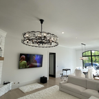 Harlow Faceted Crystal Round Chandelier 19"
