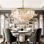 Odeon Deco Prism Round Chandelier 44"