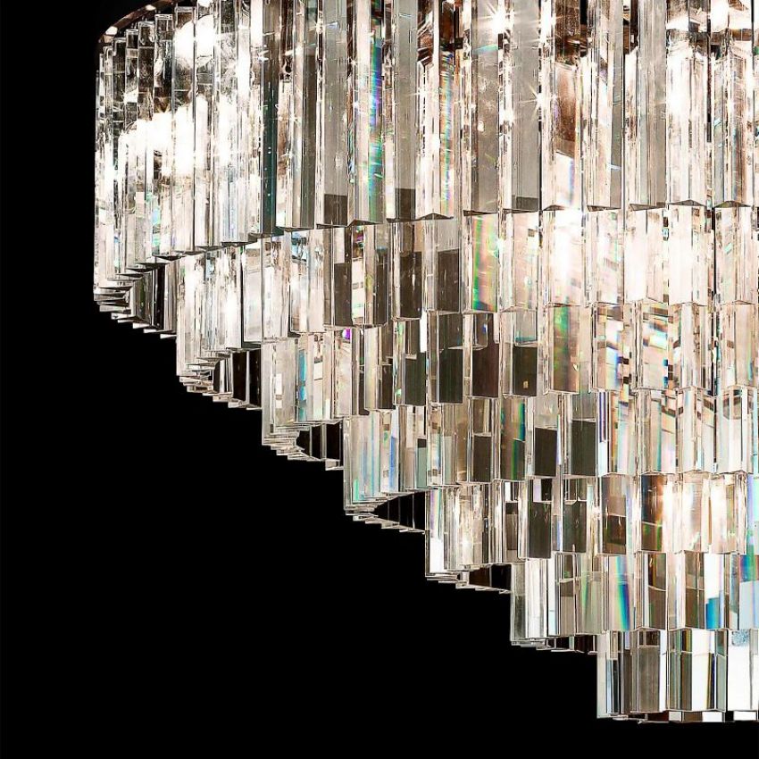 Odeon Deco Prism Round Chandelier 44"