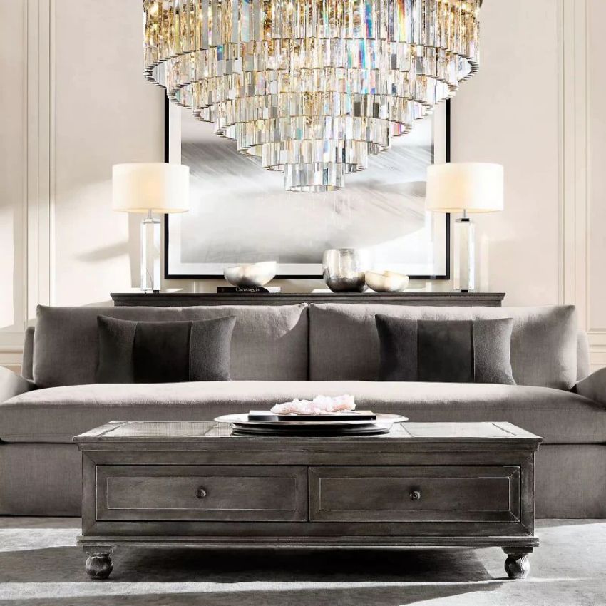 Odeon Deco Prism Round Chandelier 44"