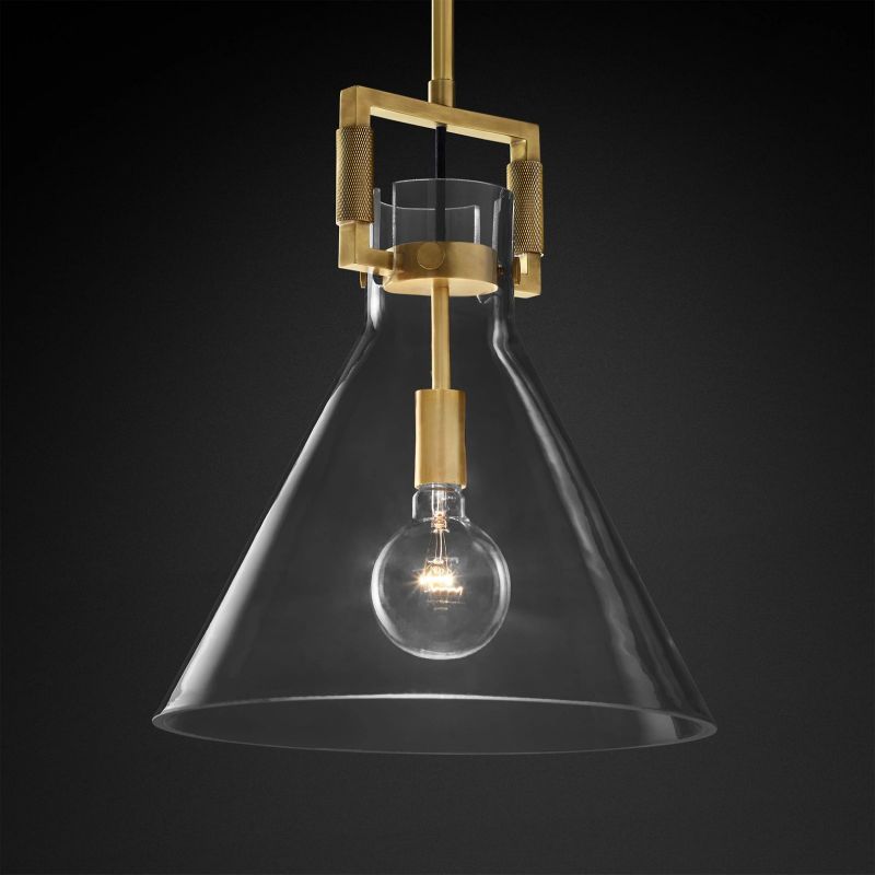 Machinist Glass Funnel Pendant Light