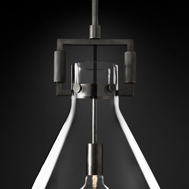 Machinist Glass Funnel Flush Mount