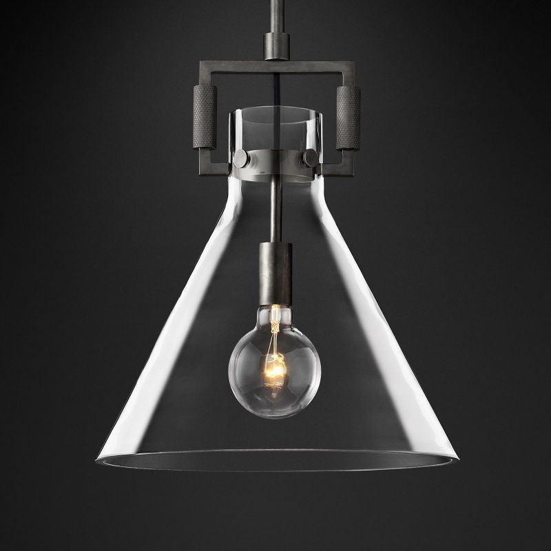 Machinist Glass Funnel Pendant Light
