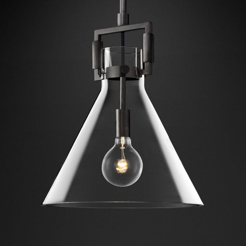 Machinist Glass Funnel Pendant Light