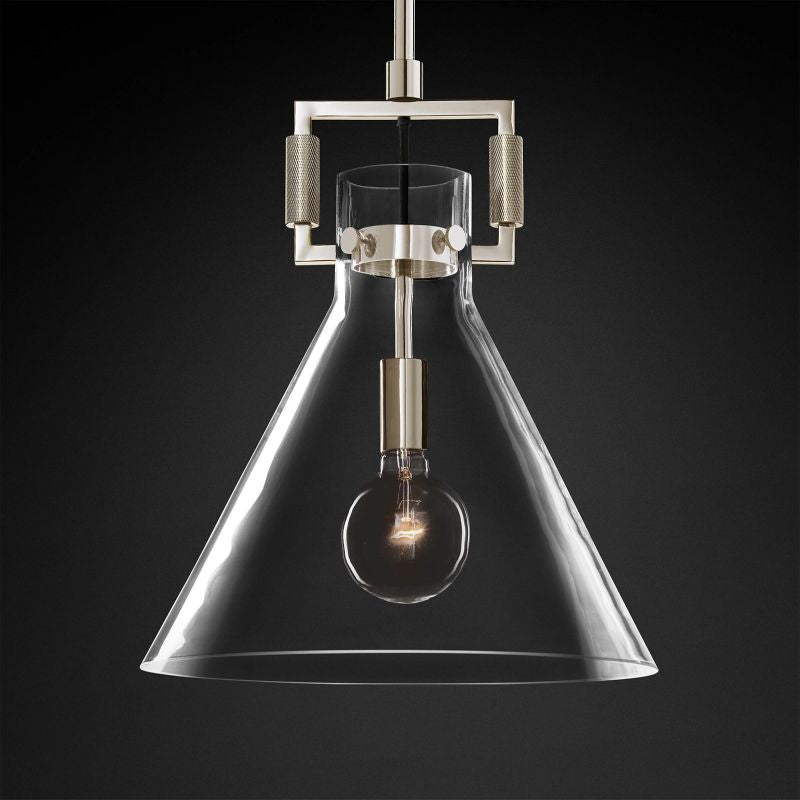 Machinist Glass Funnel Pendant Light