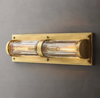 Savile Crystal Block Double Round Wall Sconce