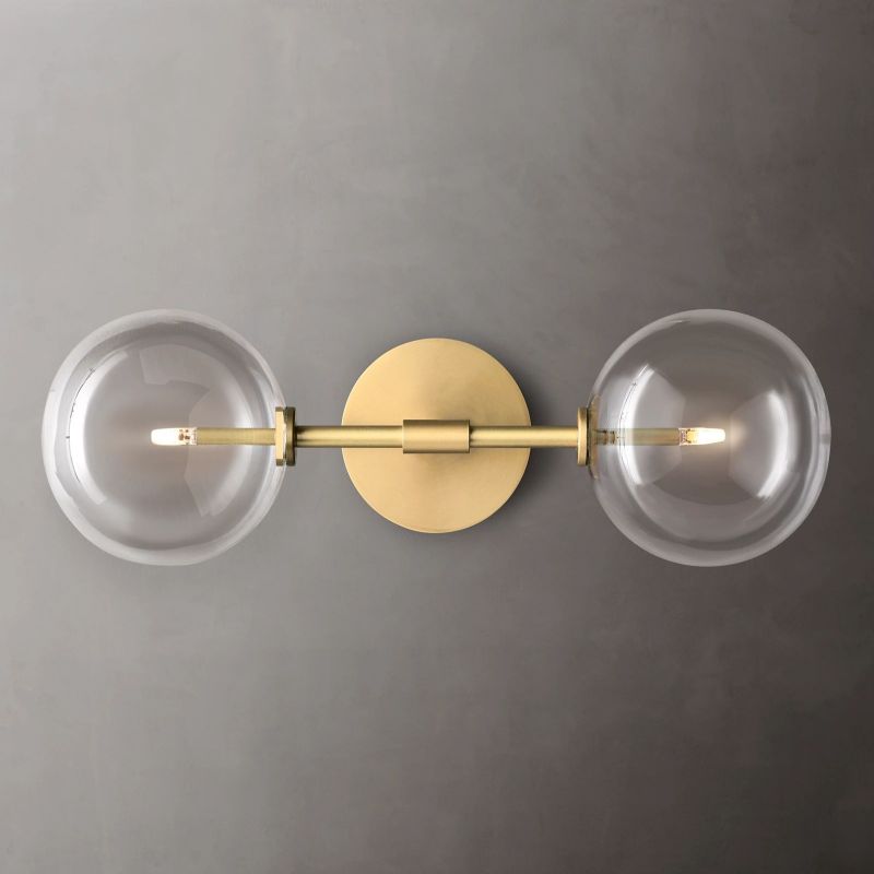 Lucelle Glass Globe Linear Wall Sconce