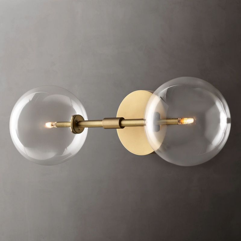 Lucelle Glass Globe Linear Wall Sconce
