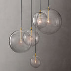 Lucelle Glass Globe Cluster Chandelier 28"