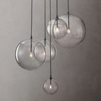 Lucelle Glass Globe Cluster Chandelier 28"