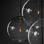 Lucelle Glass Globe Cluster Chandelier 44"