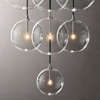 Lucelle Glass Globe Cluster Chandelier 44"