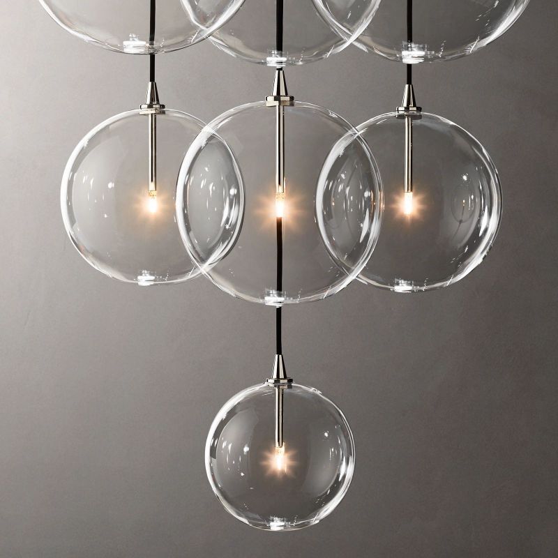 Lucelle Glass Globe Cluster Chandelier 28"