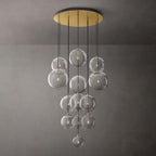 Lucelle Glass Globe Cluster Chandelier 44"
