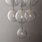 Lucelle Glass Globe Cluster Chandelier 44"