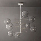 Lucelle Glass Globe Eight-Arm Chandelier 79"