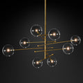 Lucelle Glass Globe Eight-Arm Chandelier 79"