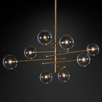 Lucelle Glass Globe Eight-Arm Chandelier 79"