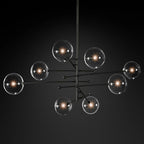 Lucelle Glass Globe Eight-Arm Chandelier 79"