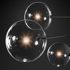 Lucelle Glass Globe Eight-Arm Chandelier 79"