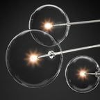 Lucelle Glass Globe Eight-Arm Chandelier 79"