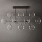 Lucelle Glass Globe Linear Chandelier 58"