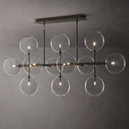 Lucelle Glass Globe Linear Chandelier 58"