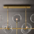 Lucelle Glass Globe Linear Chandelier 58"