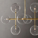Lucelle Glass Globe Linear Chandelier 58"