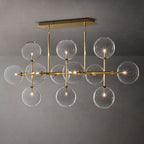 Lucelle Glass Globe Linear Chandelier 58"