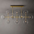 Lucelle Glass Globe Linear Chandelier 58"