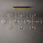 Lucelle Glass Globe Linear Chandelier 58"