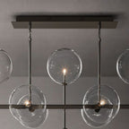 Lucelle Glass Globe Linear Chandelier 58"