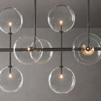 Lucelle Glass Globe Linear Chandelier 58"