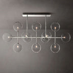 Lucelle Glass Globe Linear Chandelier 58"